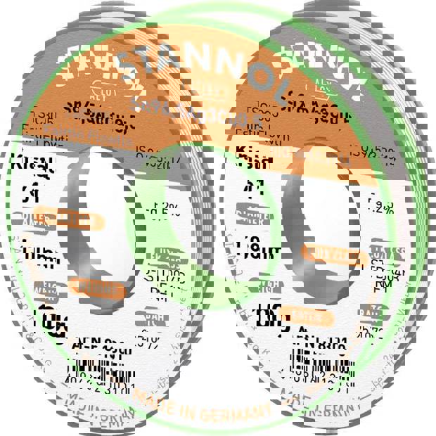 Stannol - 611 Kristall (Lötzinn 1mm 100g bleifrei Sn96,5Ag3Cu0,5 REM1)