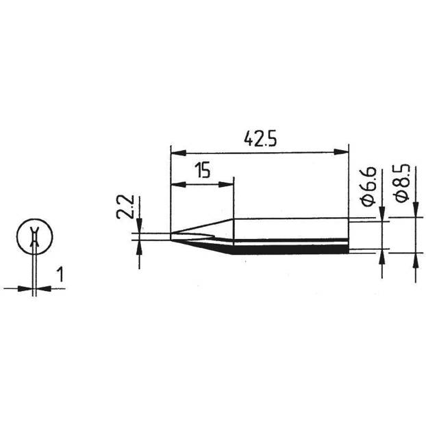 Ersa - 842 CD - Meißelförmige Lötspitze (2.2 mm) für ERSA Lötkolben