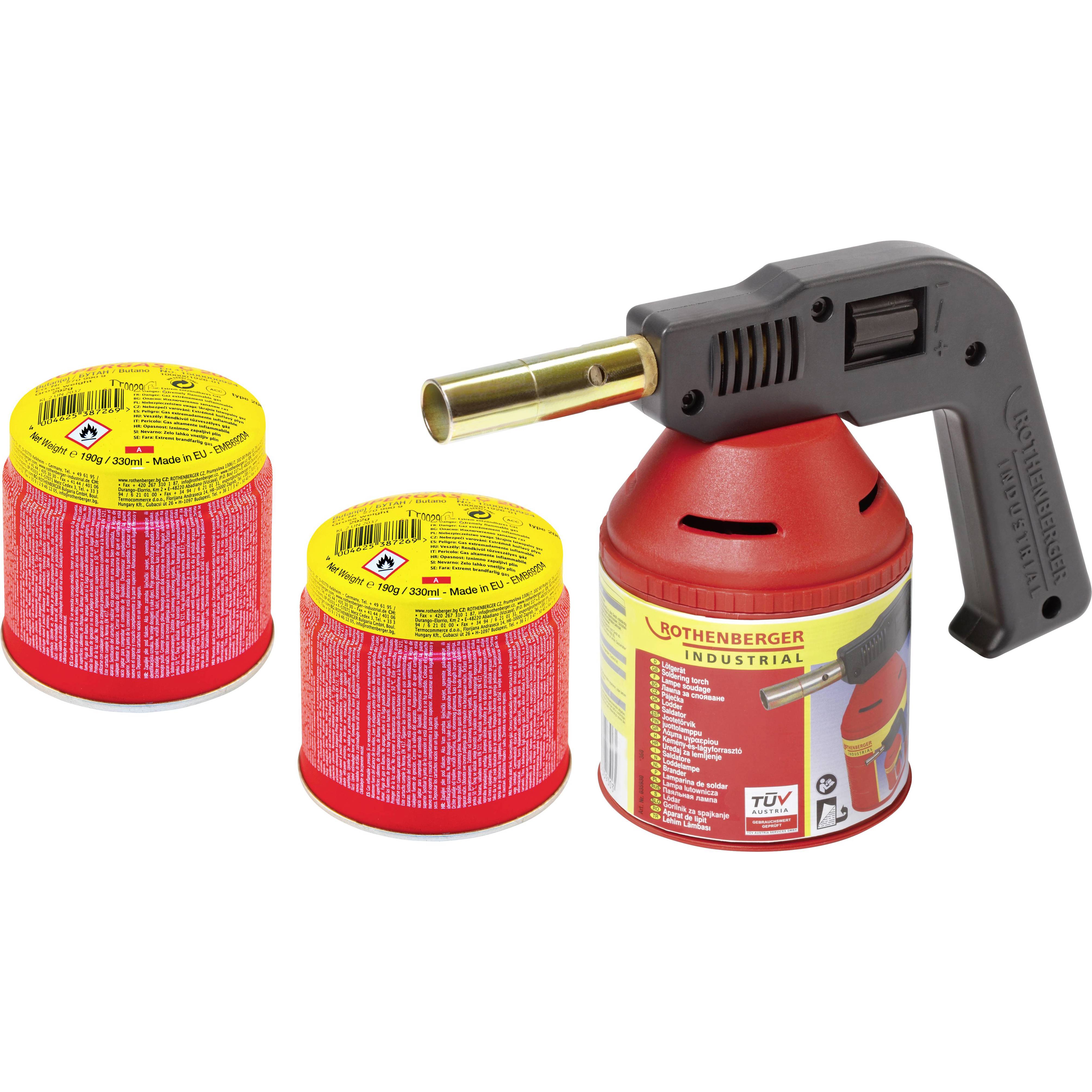 Rothenberger Industrial - 1500004630 - Profi Lötlampe (1750 °C) inkl. Gaskartusche