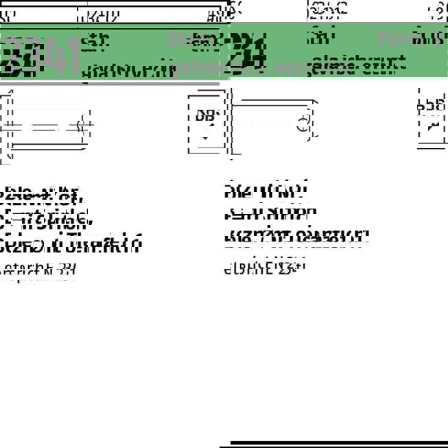 Nordwest - ISO 2341 (Bolzen Kopf/Splintloch B 20x60x52) Stahl, galvanisch verzinkt, 1 Stück