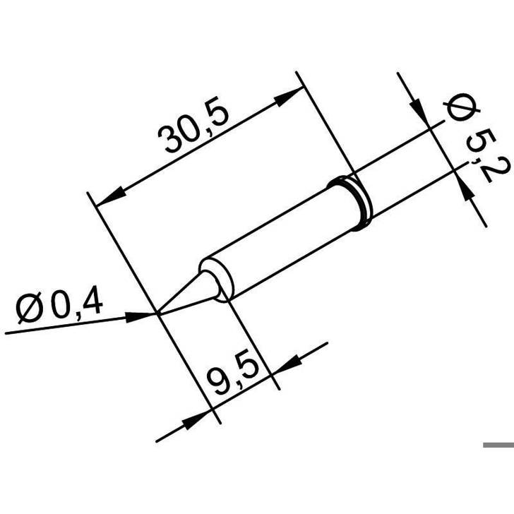 Ersa - 102 PD LF 04 (Lötspitze Bleistiftform ERSADUR - 0.4mm)
