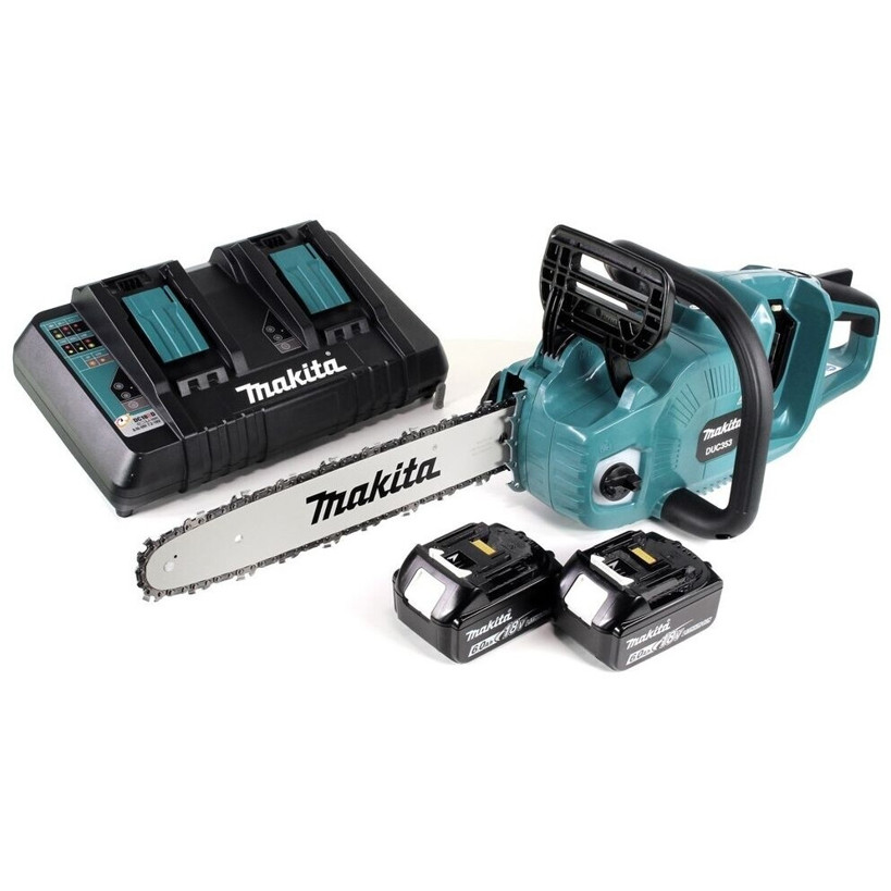 Makita - DUC353 - Akku-Kettensäge - 35 cm Schwertlänge, 2x 18 V, 5 Ah