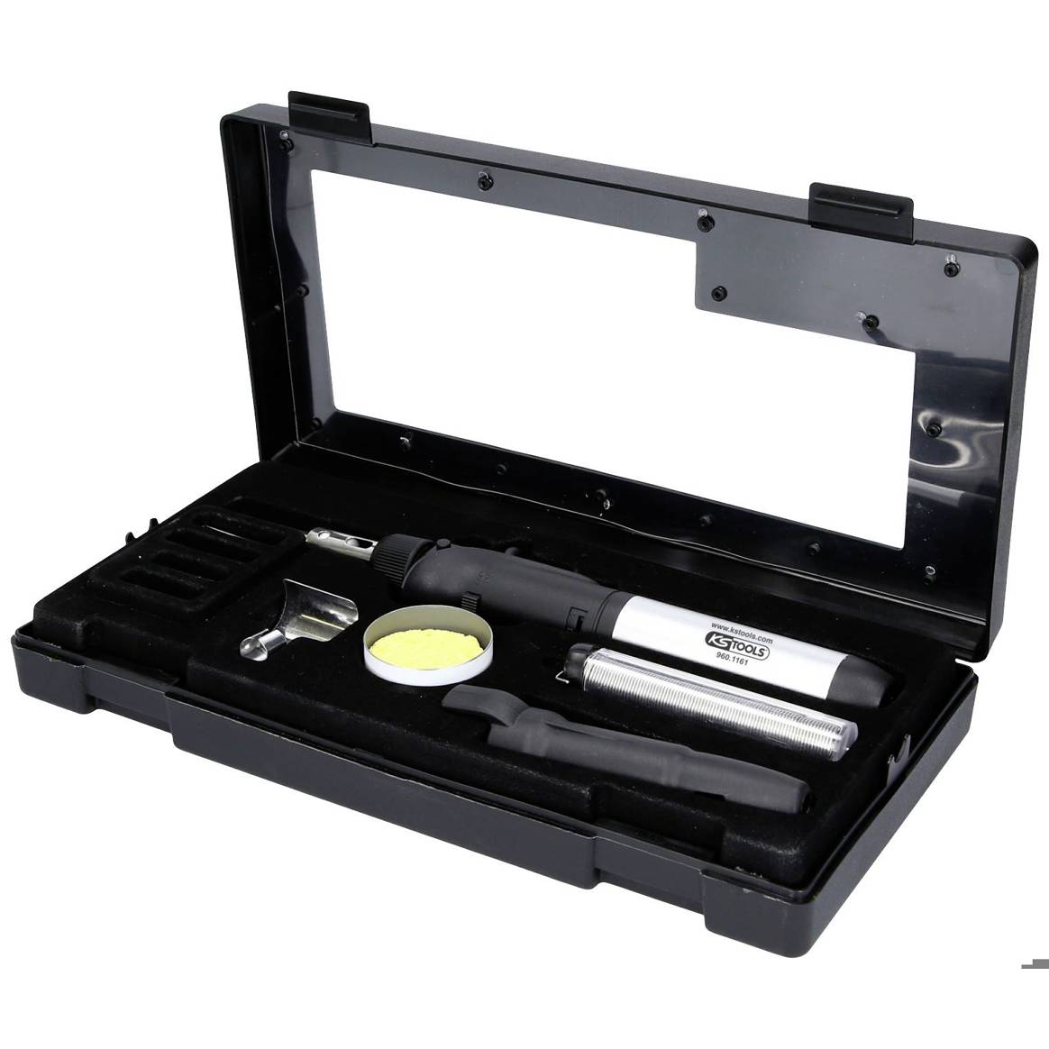 KS Tools - 11-tlg - Gaslöt-Set inkl. Lötspitze, inkl. Lötzinn (1300°C, 370g)