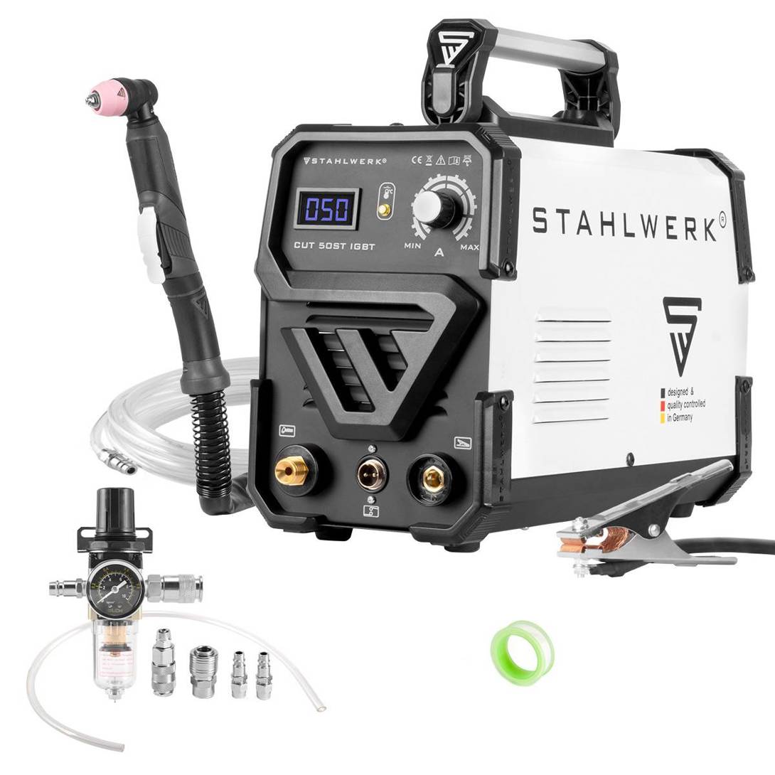 STAHLWERK - CUT 50 - Kompakter Plasmaschneider (27cm Breite, 7kg)