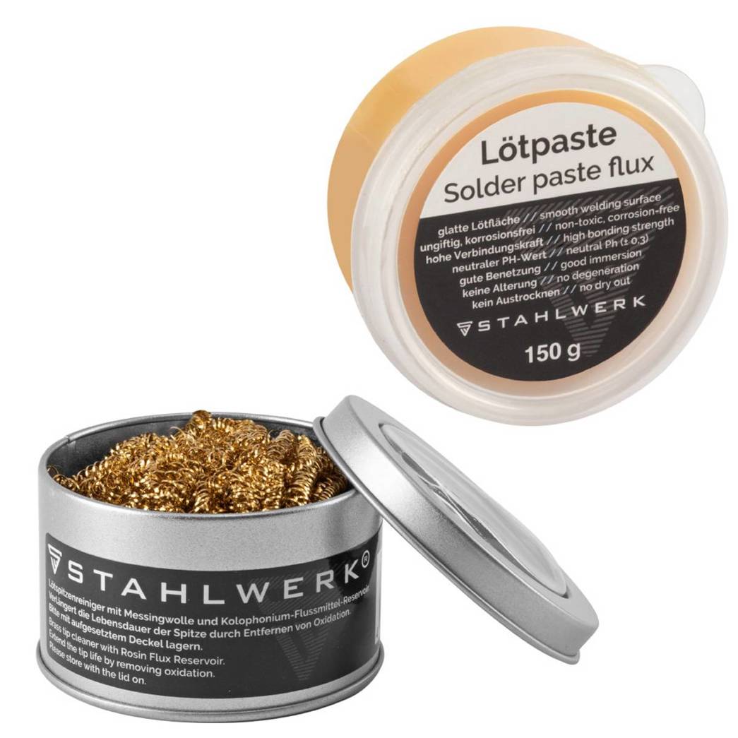 STAHLWERK - 1St. Lötkolben-Reinigungsset inkl. Lötpaste