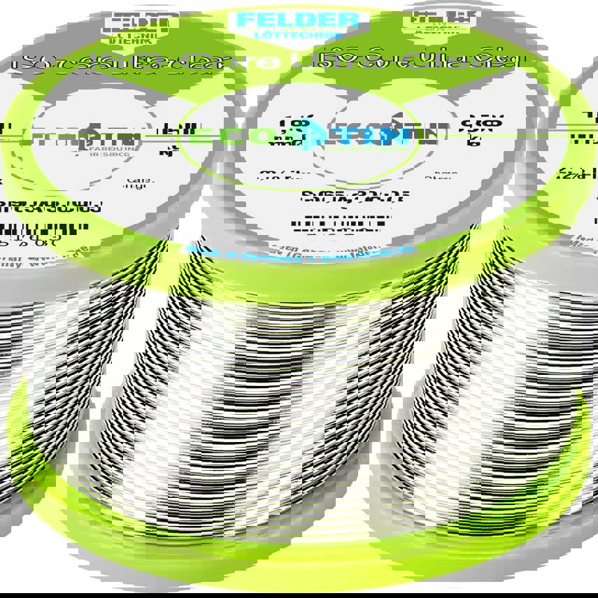 Felder - ISO-Core SAC305 Lötzinn - Ultra Clear Spule (Sn96,5Ag3Cu0,5, 1mm, 0.500kg)