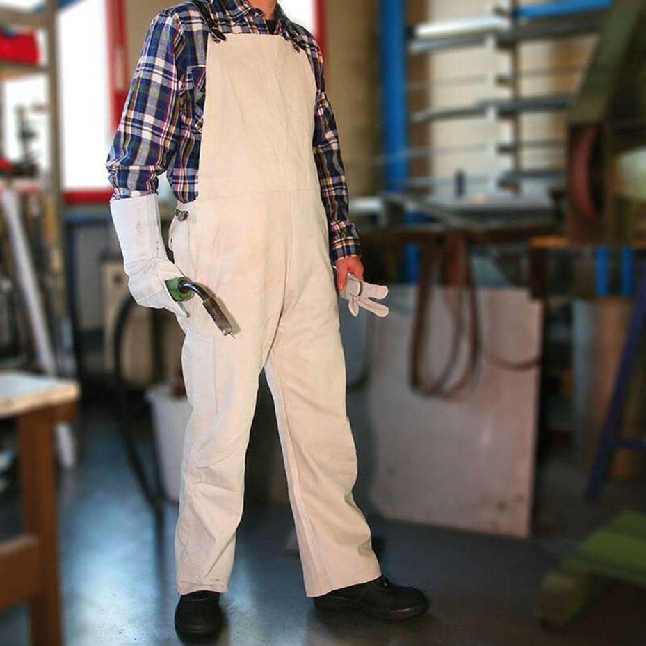 Leika FLEX - 245386-YY Schweisser-Lederlatzhose (Spaltleder, Größe 56, Inhalt: 1St.)