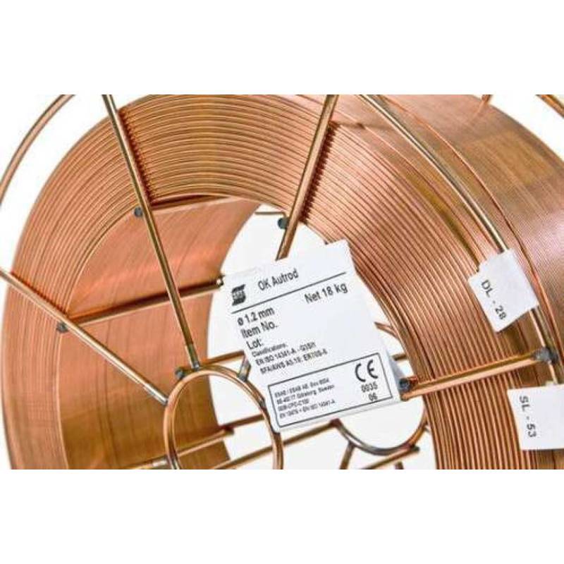 ESAB - OK Autrod 12.64 - 18St. Spule | Schweißdraht 1,0mm Stahl SG 3, 18 KG Drahtelektrode