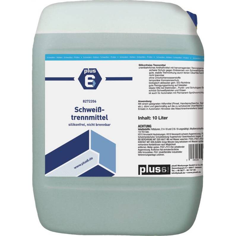 plus6 - 8272206 (Schweisstrennmittel 10l Kanister) "Neutral & Sicherheitszertifiziert"