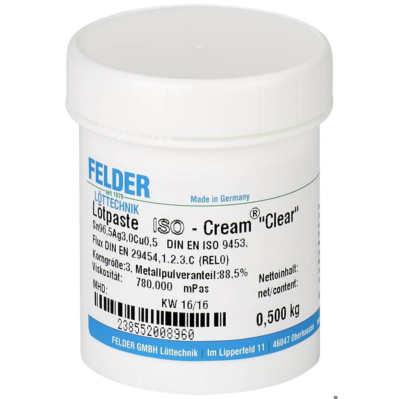 Felder - 4 - ISO-Cream High Safety SMD-Lotpaste (1St. ROL0)