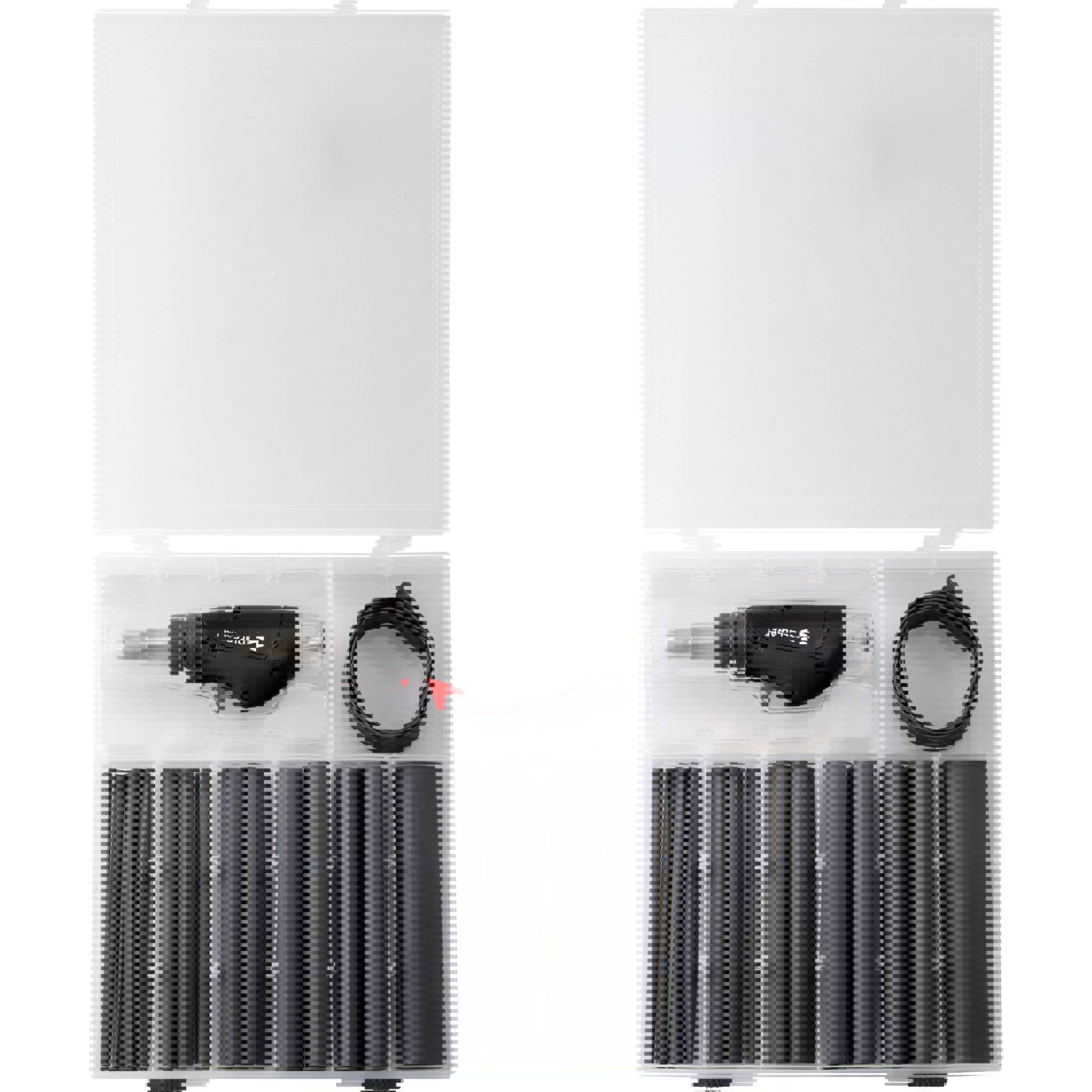 TOOLCRAFT - TC-HSK-27 Schrumpfschlauchset Lötkolben-Set (Lötspitze, Heißgasdüse, Heizdraht) - 70W Mini-Heißgasbrenner