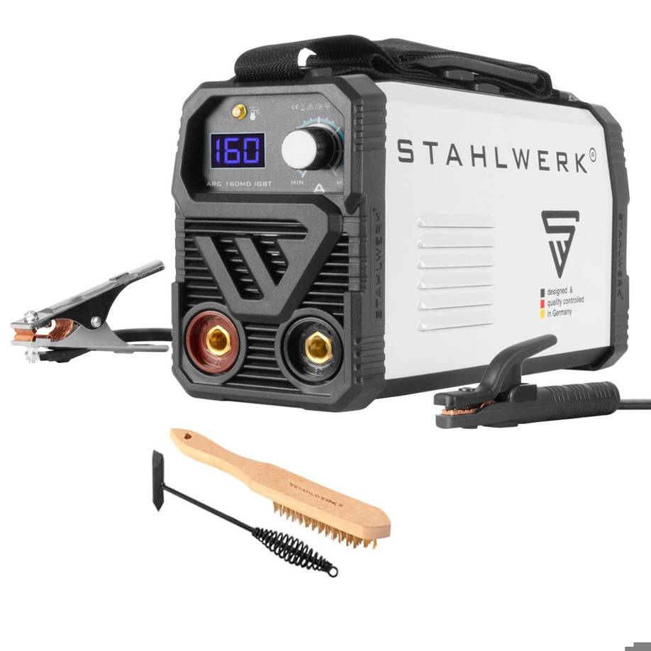 STAHLWERK - ARC 160 MD - Elektroden-Schweißgerät (1,6-3,2mm Elektroden-Ø, Kompaktgröße)