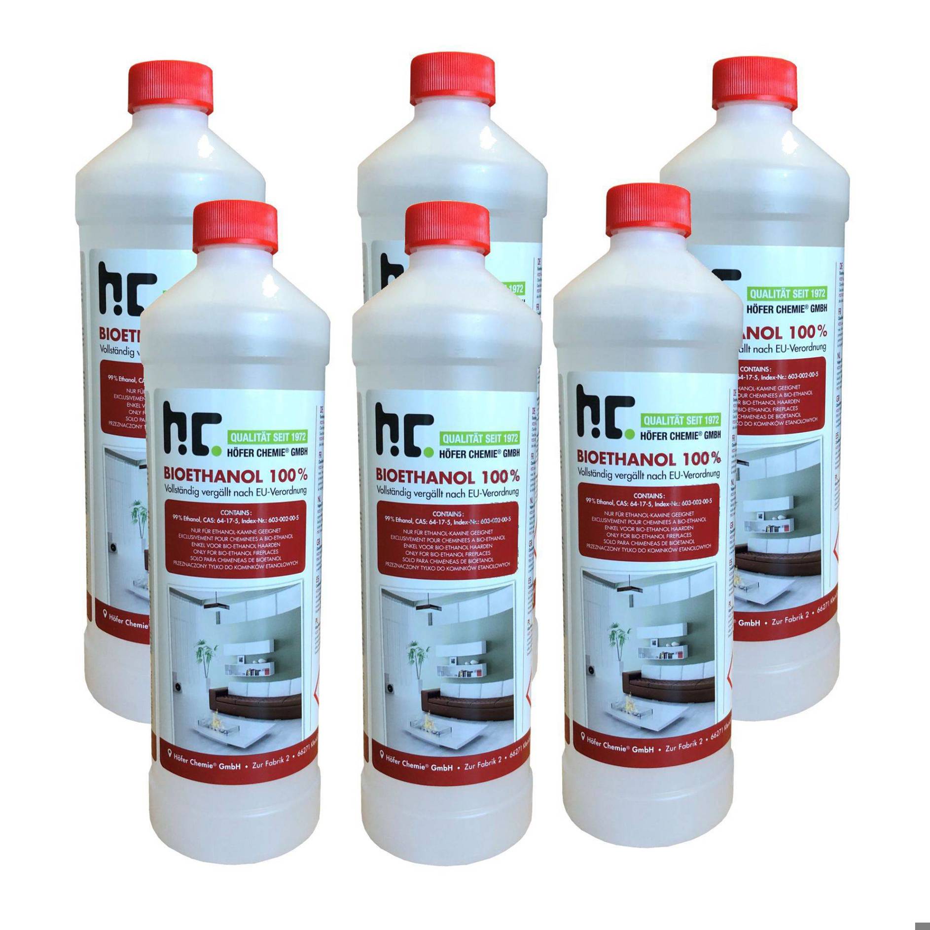 Baucompany24 - Höfer-Chemie Bioethanol 6er Pack (6 St.)