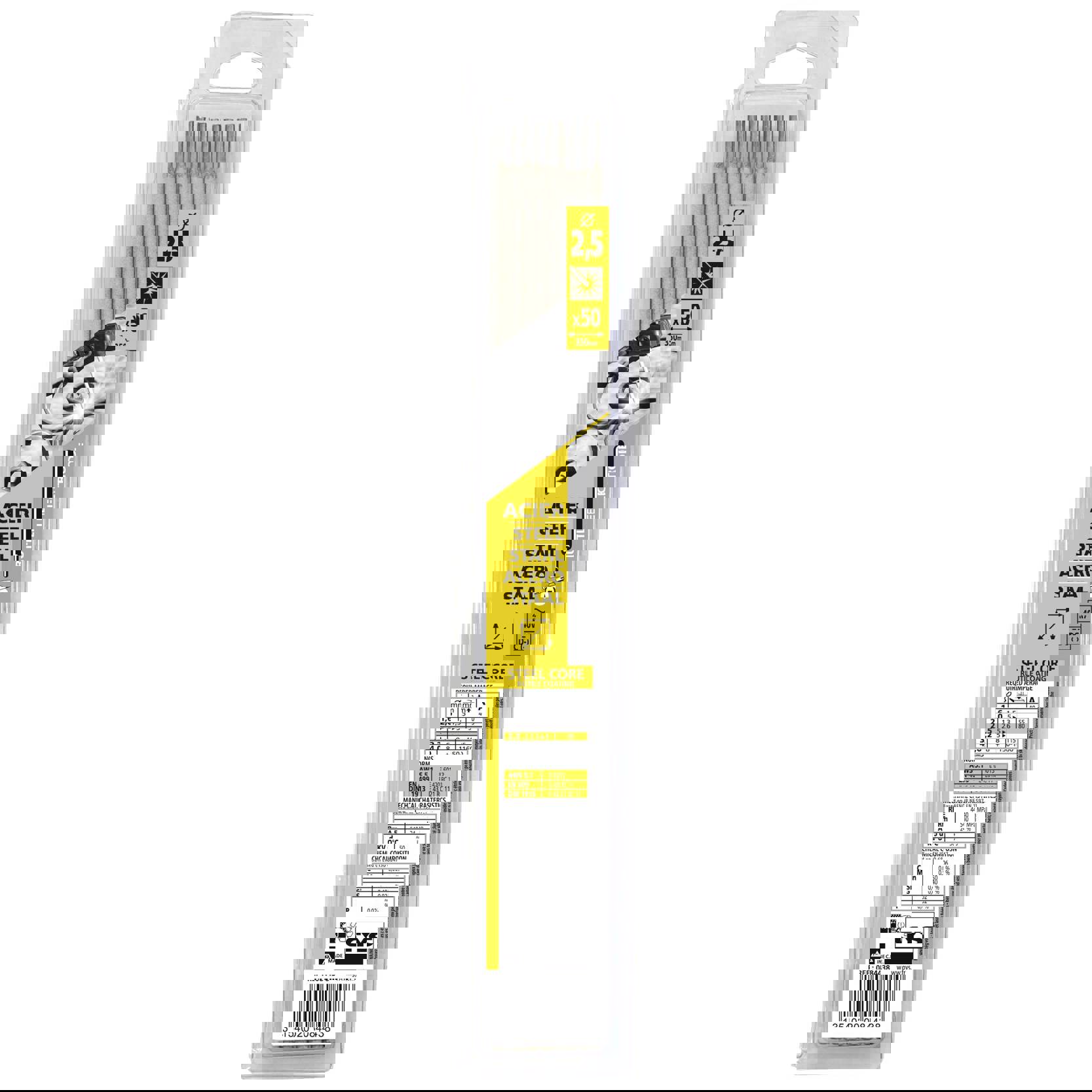GYS - Ruti-Stahl Schweißelektroden - 2.5mm Ø, 300mm L, 80A max, 50 St. für präzises Schweißen