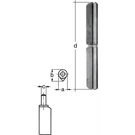 Alberts - Band-L.100mm STA blk Stift-Ø 8mm (24St.) Profilrolle
