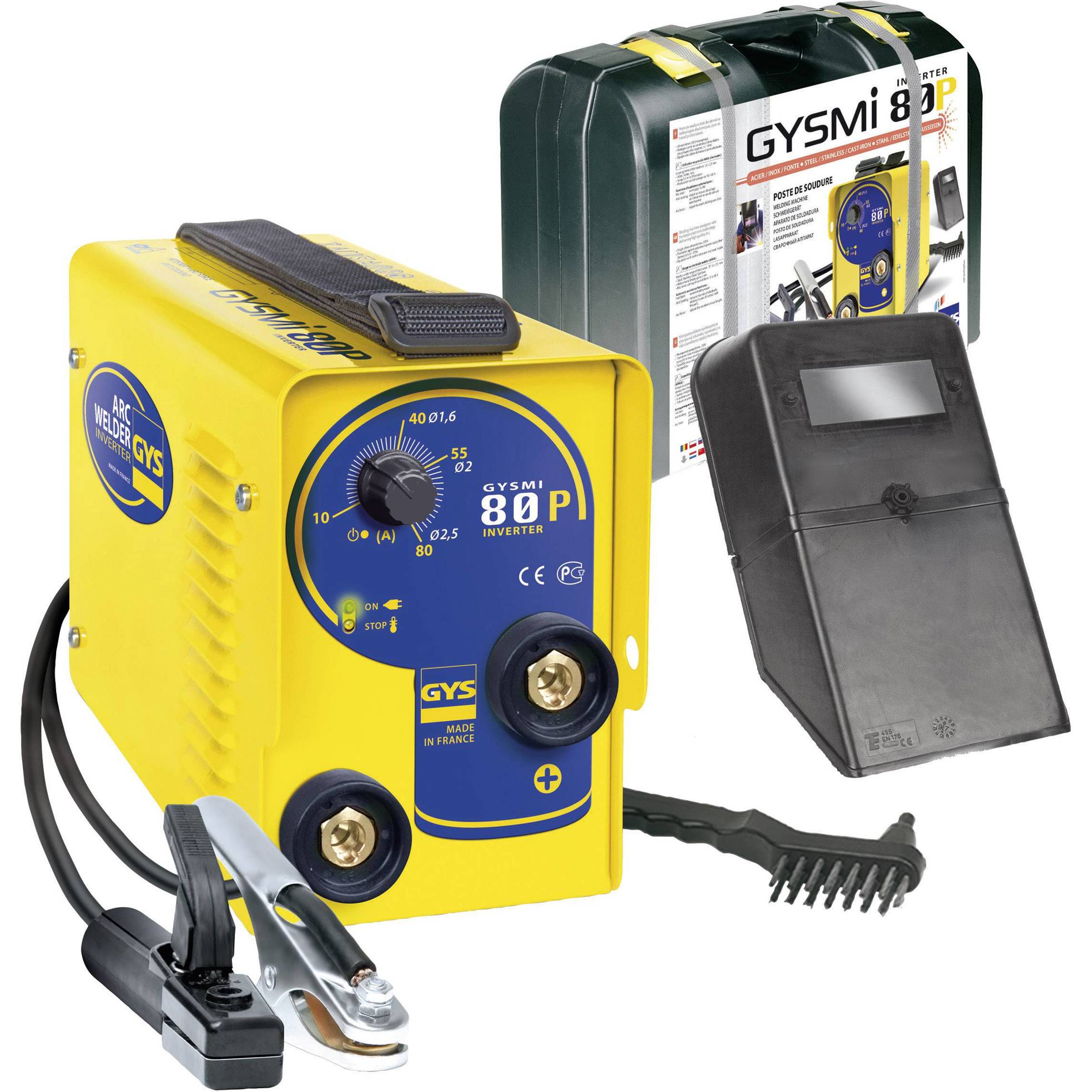 GYS - I 80P (230V) Schweißinverter (10 - 80 A) 1,6 - 2,5mm inkl. Zubehör