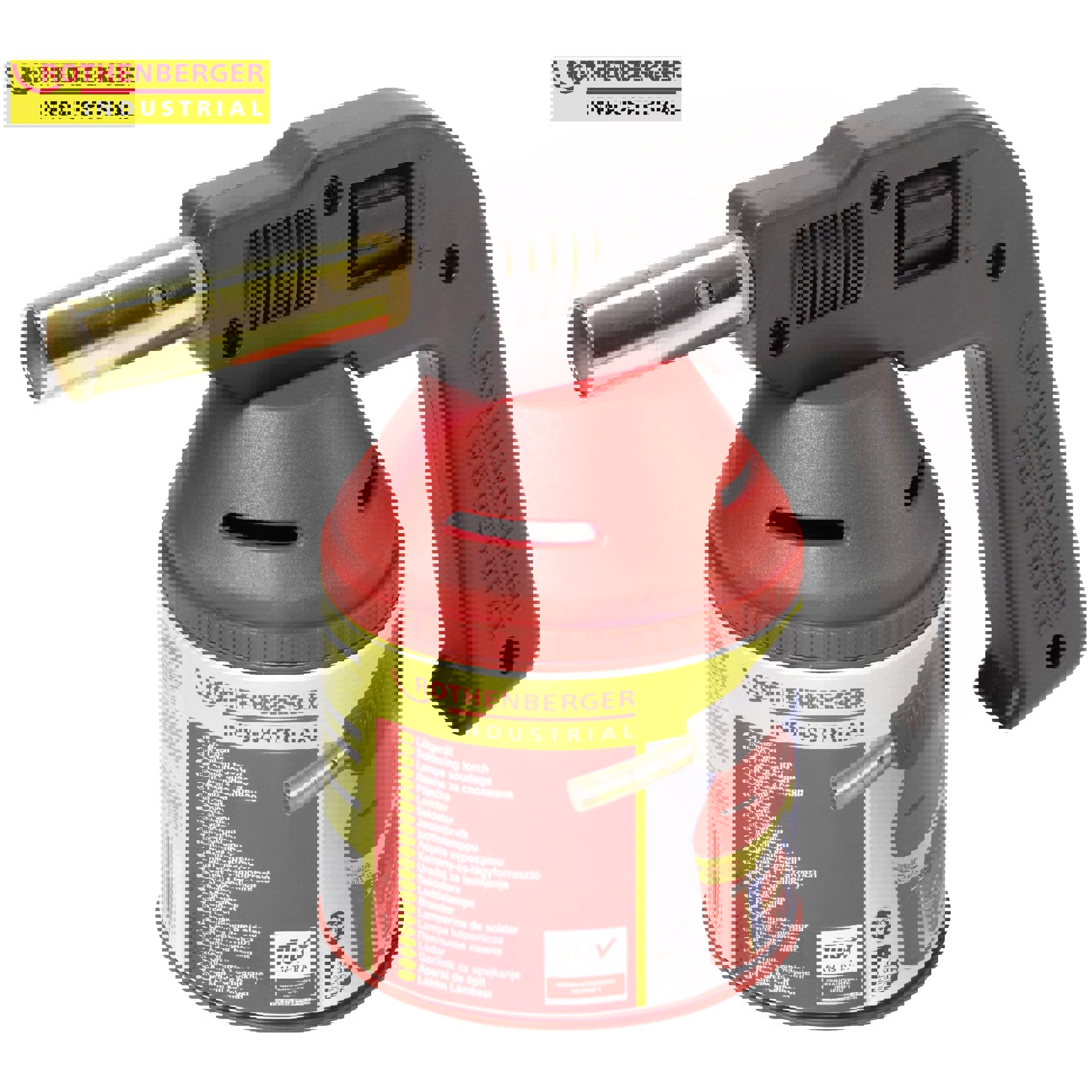Rothenberger Industrial - 1500004629 Lötlampe Set (1750 °C inkl. Gaskartusche) - Gefahr: Extrem entzündbares Gas
